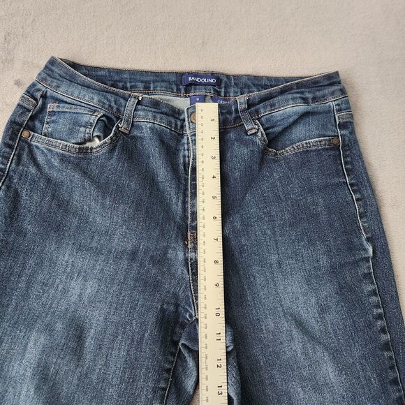 BANDOLINO Jeans WOMENS SIZE 12 CAROLINE Straight Leg Blue Denim - Picture 5 of 8